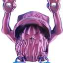 3D Printed Articulated Gnome Figurine - Hip-Hop Rock Hand Gesture, Movable Chain Joints, Gradient Pink-Orange - Christmas Decor & Fun Desk Toy