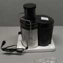 Qcen Juicer Machine, 800W Centrifugal Juicer Extractor with Wide Mouth 3 Feed Chute for Fruit Vegetable, Easy to Clean, Stainless Steel, BPA-free (Black)