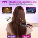 Go Brush Pro,2026 New Cordless Straight Hair Brush, Portable Scald-Proof mini Straight Hair Comb with Three Temperature Settings and LED Display Screen, Quickly Heating Travel Hair Brush (Dark Black)