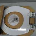 BEMIS 500EC 390 Toilet Seat with Easy Clean & Change Hinges, 1 Pack Round, Cotton White