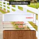Taiyin 6 Pcs Pyramid White PVC Vinyl Post Top Caps, Fence and Deck Post Caps for Vinyl Fence Posts (6 x 6 Inch)