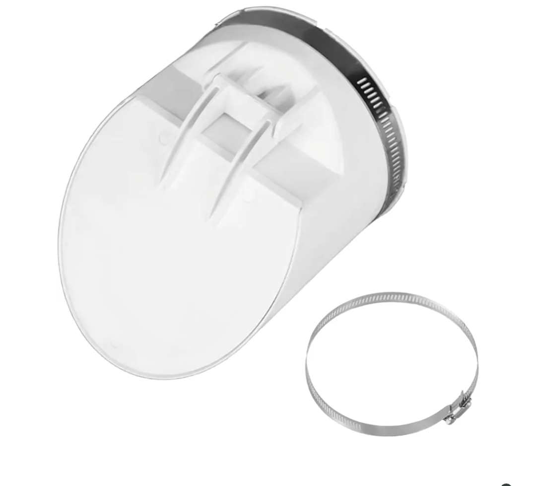 PVC Drainage Pipe Check Valve With Antistink For Outdoor Drainage Systems, Drain Pipe Check Valve Cover Filter, Drainage Rainwater Pipe Cover, Non-return Valve With Clamp(160mm)