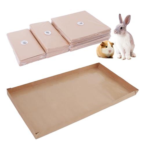 LWYMX Disposable Guinea Pig Cage Liners, 48" x24 Large Liner Bag for Guinea Pig Cage Bottom, Water-Resistant Kraft Paper