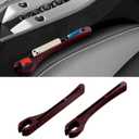 2PCS Car Seat Gap Filler Organizer, 2 in 1 Car Gap Filler with Fill and Storage Function for Storing Phones Keys Cards, Universal Auto Accessories No Drop Seat Guard for Cars, Trucks & SUV (Red)