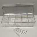 Condiment Tray with Stainless Steel 5 Spoons, 5 Forks and 1 Clip, Chilled Condiment Server, Condiment Server, Bar Garnish Holder on Ice, Bar Accessories Fruit and Salad with Removable Trays and Lid