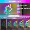 Unicorn Neon Sign, Colorful Unicorn Neon Lights for Wall Decor Dimmable Unicorn Led Signs for Girls Room Bedroom School Classroom Nursery Party Christmas Birthday Decoration Gifts