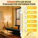 Bonlux R7S J118 LED Light Bulb, 118mm 10W T3 J Type Linear Double Ended Floodlight Bulb, Non-dimmable R7S LED Floor Lamp Warm White 3000K for Work Light, Landscape Light -2Pack