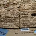 Seville Classics 2-Pack Handwoven Water Hyacinth Storage Cube Baskets, 2-Piece Basket Set