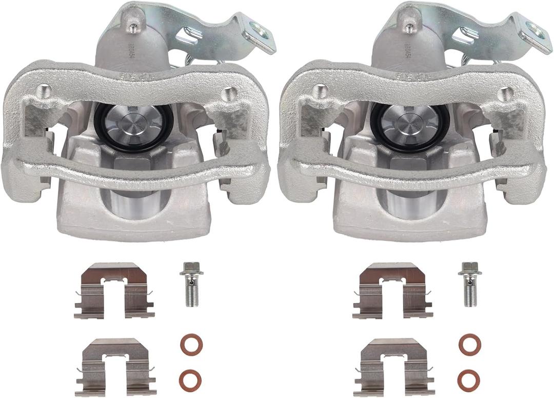 PAROD 19B6455 19B6454 Disc Brake Caliper with Bracket Fit for 2011-2016 Hyundai Elantra Sedan, 2013-2014 Hyundai Elantra Coupe Rear Left+Right