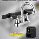 Faucet Handle Lock to Help Prevent Accidental Water On, Adjustable Faucet Handle Lock for Kitchen and Bathroom, Universal Fit Dual Handle Design