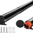 Dreyoo 43-85 RV Adjustable EZ Hose Carrier with Stainless Steel Lockable Door Cap, RV Extendable Waste Sewer Hose Carrier Super Slider Storage Tube, Black