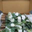 Ling's Moment 17.5" Tall Standing Artificial Flowers Arrangements 4 pcs Wedding Aisle Runner Chair Decorations White Sage Centerpieces for Ceremony Reception Rose Floral Party Outdoor Decor