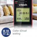VTech CS6919-16 DECT 6.0 Cordless Phone, Red - Caller ID/Call Waiting (Stores 30 Calls), Backlit Keypad & Display, Full Duplex Handset Speakerphone, Wall Mountable