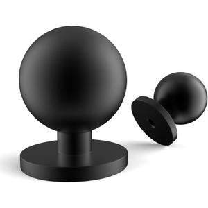 12 Pack Matte Black Cabinet Knobs Dresser Knobs Solid Zinc Alloy Drawer Knobs for Kitchen Cupboard Drawer Dresser Single Hole Handware