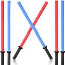 29-Inch Pool Noodles Foam Saber Toy Light Swords - Kids Bulk Party Favors - Ideal for Pools, Backyard, Summer Outdoors Play (6 Pack)