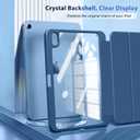 TiMOVO Case for iPad (A16) 11th Generation 11 Inch 2025, iPad 10th Generation Case 10.9 Inch 2022 with Pencil Holder,Slim Protective Cover with Clear Back Shell,Auto Wake/Sleep, Abyss Blue