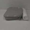 AAAAAcessories D-Shaped Chair Cushions, 2" Thick Dining Chair Pads with Ties and Removable, Machine-Washable Cover, 17" x 16", Set of 4, Light Gray (4 Count(Pack of 1))