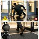 2' x 3' Non-Slip Commercial Entrance Rug, Heavy Duty Door Mat for Indoor Outdoor Entryway, Rubber Backed Walk Off Mat for Business, Garage, Office, Commercial Entrance Door Mats, Industrial Entry