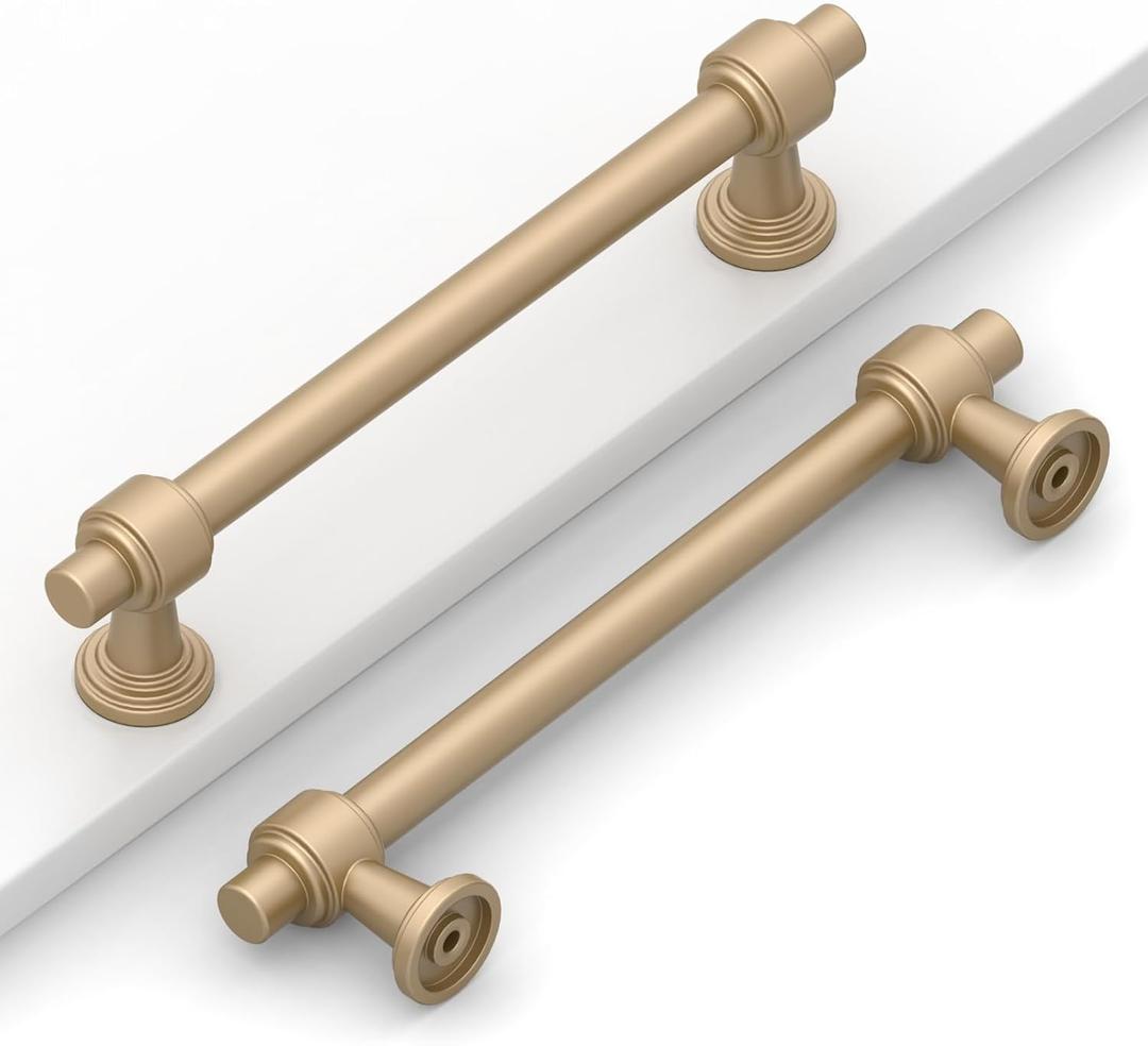 10 Pack 5"(128mm) Champagne Bronze Cabinet Pulls Kitchen Cabinet Handles Champagne Cabinet Hardware Drawer Pulls for Cupboard CK0081