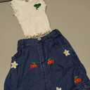 VISGOGO Toddler Baby Girl Short Set Summer Denim Outfits 6 12 18 24M 2T 3T 4T 5T Flower Jeans Shorts Tops Kids Girl Clothes