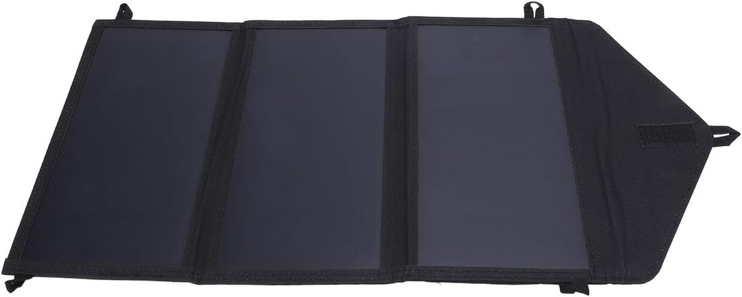 lyrlody 30W Foldable Solar Panel with PD Fast for Phones Tablets and 12V Car Battery, Camping Charging Kit with USB Type C Port