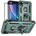 Yiakeng for iPhone XR Case, iPhone XR Phone Case, Military Grade Protective Cases with Ring for iPhone XR (Dark Green)