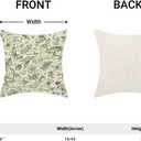 CXMEIFLY Easter Pillow Covers 16 x 16 Inch Set of 2 for Sage Green Spring Wild Flower Bunny Decor Throw Pillows Rabbit Floral Plant Outdoor Farmhouse Decorative Cushion Cases for Couch Bed Decoration