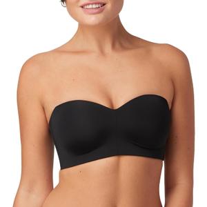 Maidenform Women's Pure Comfort Strapless, Stay-put Wireless, Full-coverage Convertible Bra (Medium, Black)