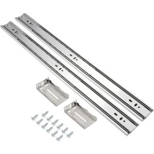 Gobrico 10 Pairs 20-Inch Rear/Side Mount Soft Close Drawer Slides with Brackets, Full Extension 3-Fold Drawer Glides, Ball Bearing Heavy Duty Cabinet Dresser Slides and Glides
