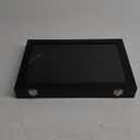 Siveit Premium Necklace Organizer Box - 20 Hooks Jewelry Tray with Transparent Lid - Display Box for Necklaces, Pendants - Suitable for Women and Girls (Black)