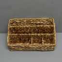 Desk Organizer  Countertop Mail Organizer, Magazine Holder, Boho Decor Water Hyacinth Desk Mail Holder for Home Office, Farmhouse, 12.6" L x 6.7" W x 6.3" H