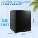 HIPOPLLER Mini Fridge for Bedroom, 1.07 Cu.Ft, Compact Quiet Fridge