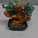 Colorsheng Feng Shui Quartz Crystal Money Tree Bonsai Style Decoration for Luck and Wealth (Green)