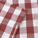 Red and White Tier Kitchen Curtains 30 Inches Long,Burgundy Buffalo Plaid Gingham Rod Pocket Window Treatment Set Half Window Cafe Curtains for Kitchen Bathroom,28"Wx30"L,Red/White,Set of 2