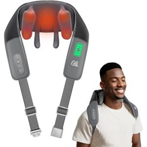 CILI Cordless Massager for Pain Relief Deep Tissue, Shiatsu Neck Back Massager for Pain Relief, 3 Heating Areas & Adjustable Straps, Gifts for Him/Her
