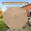 Simple Deluxe 9FT Outdoor Patio Umbrella Table Market Umbrella with Push Button Tilt and Crank, 8 Sturdy Ribs, UV Protection Waterproof for Garden, Lawn, Deck, Backyard, Pool,Tan