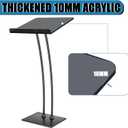 Acrylic Podium Lectern with Iron Stable Bottom, Pulpits for Churches with 10MM Thickened Acrylic Countertop, Multi Function Pulpit for Modern Classroom Music Concert Wedding Conference Event