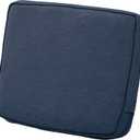 Classic Accessories Montlake Water-Resistant 19 x 20 x 4 Inch Patio Lounge Back Cushion, Heather Indigo Blue, Outdoor Loveseat Cushions