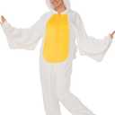Rubies Chicken Comfywear Hooded Jumpsuit for Adults, Unisex L/XL