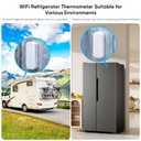 WiFi Freezer Thermometer with App Alarm, 2 Wireless Sensors Fridge Monitor | Free App Notifications, Ideal for freezers, fridges, or cold storage.
