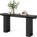 LITTLE TREE Console Table for Entryway, 63" Black Narrow Long Sofa Table for Entrance, Living Room, Behind Couch, Hallway, Entry, Foyer
