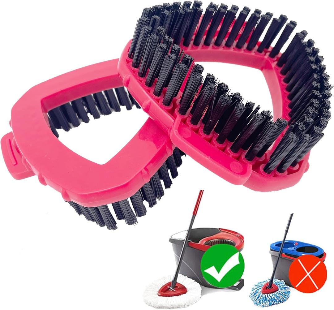 2 x Scrub Brush Head for O Cedar, 2 PC Cedar Spin Mop Scrubber Replace Head 1-Tank, Ocedar Scrubbing Brush Mop, O'cedar Replacement Attachment for Bathroom and Kitchen