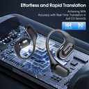 AI Translation Earbuds Real Time with Audio and Video Calls, 164 Language/7 Translation Modes Translator Earbuds Bluetooth 5.4 with APP, 50H Translate Ear Buds Device for Business/Learning, Jet-black