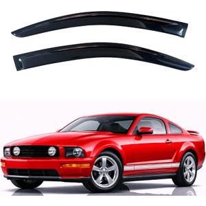 KPY Rain Guards Fit for 2005-2009 Ford Mustang, Out-Channel Window Visors Vent Wind Deflectors 2PC, Car Accessories for 05-09 Mustang