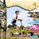 FREEDARE Foldable Kick Scooter for Ages 8+ Kid & Teens, Adults, Multi-Color | Kids Kick Scooter with 2 Big 8-inch Sturdy Wheels and 4-Level Adjustable Handlebar, Lightweight, Max Load 220 LBS