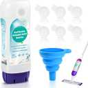Refillable Bottle for Swiffer Power Mop - 24 FL.OZ Reusable HDPE Container with 6 Leak-Proof Seal & 1 Funnel, Easy Install for Use with Any Cleaning Solution