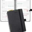 POPRUN Pocket 2026 Planner (Small Size- 4'' x 6.25'') Weekly and Monthly for Purse - Calendar 2026 (Jan. 2026 - Dec.2026) with Soft Cover, Plastic Ruler - Black