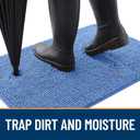 OLANLY Dog Door Mat for Muddy Paws 59x32, Absorbs Moisture and Dirt, Absorbent Non-Slip Washable Doormat, Quick Dry Chenille Mud Mat, Entry Indoor Entryway Carpet for Inside Floor, Cornflower Blue