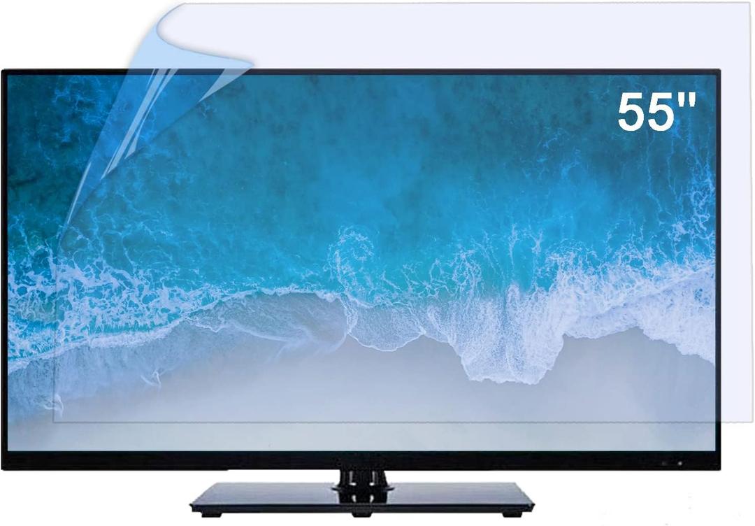 55 Inch Matte Anti-Glare TV Screen Protector, Dustproof Anti Scratch Anti Blue Light Film, Dust-Proof, Reduce Eye Fatigue Anti-Myopia,55"(1221 * 689mm)