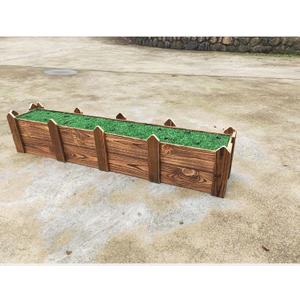 Universal 1.2m Bamboo Planter Base with 20 Pre-Cut Holes - Fits All Major Artificial Bamboo Brands & Our Own - Sturdy Wood Trough for Indoor/Outdoor Privacy Screen Setup
